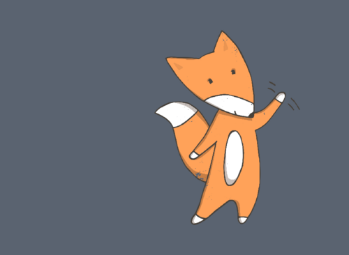 Tobi der Fuchs winkt