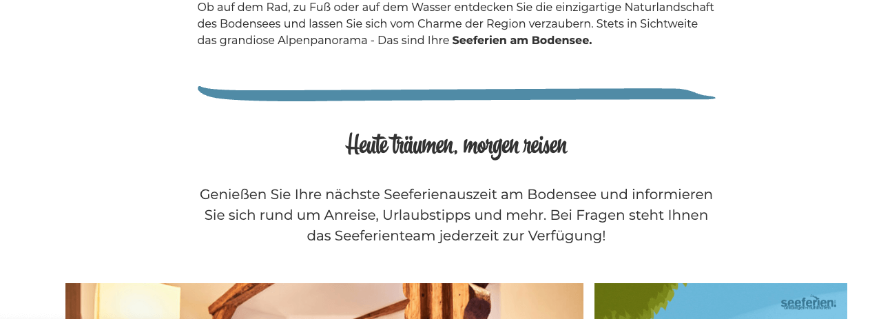 Benutzerdefinierte Trennlinie am Beispiel www.seeferien.com