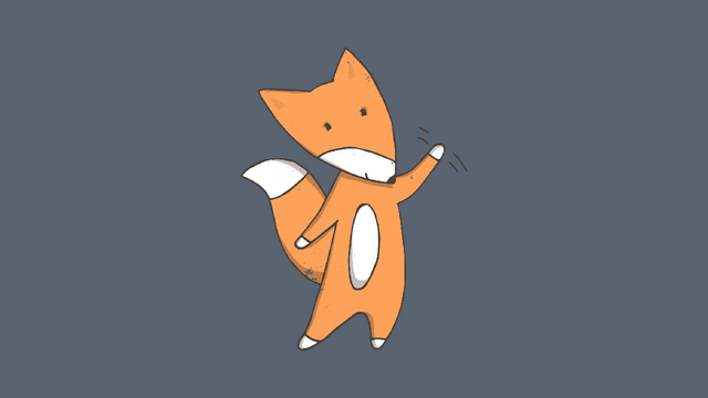 Tobi der Fuchs winkt