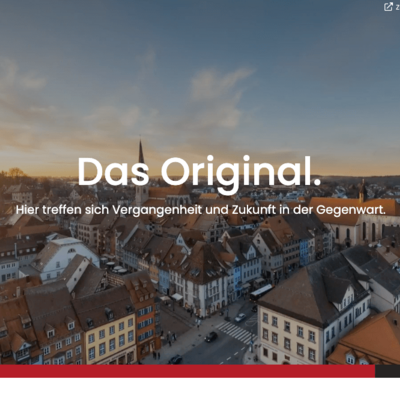 klassisches Farbelement als Trennung auf https://www.tourismus-rottweil.de/